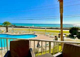 Gulf Front! Beachfront Condo | 2 BR, 2 BA, Sleeps 6 | Pets Welcome | 2 Pools, Hot Tub | Pickleball, Tennis, Fitness, Basketball | Free Beach Chair Set-up Included *